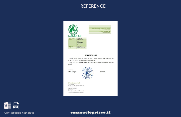 stile verificato Sudan Modello di riferimento bancario del Sudan saudita